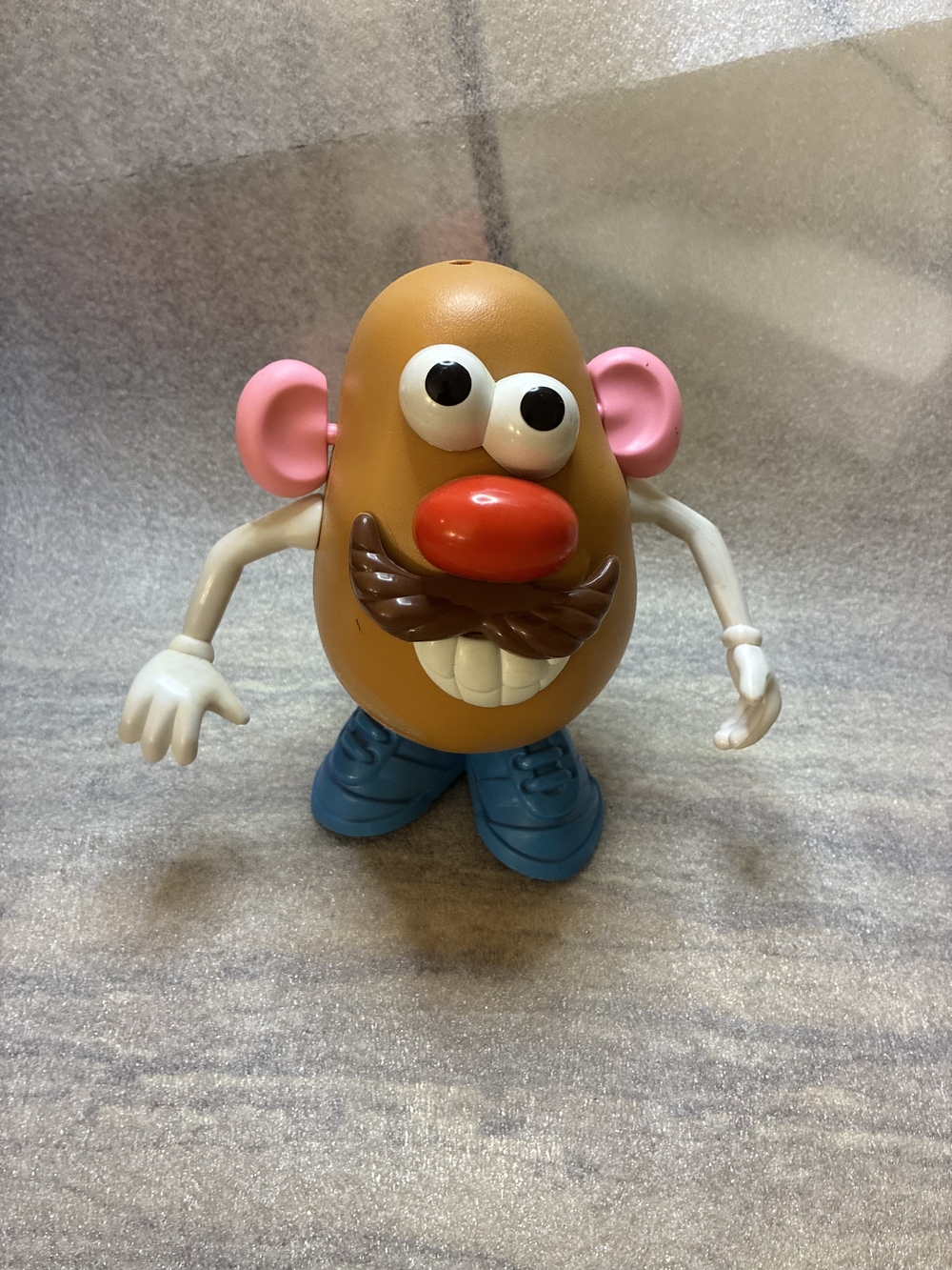 Mr. Potato Head-Style Play Figure in Brown with Blue Shoes and Pink Ears